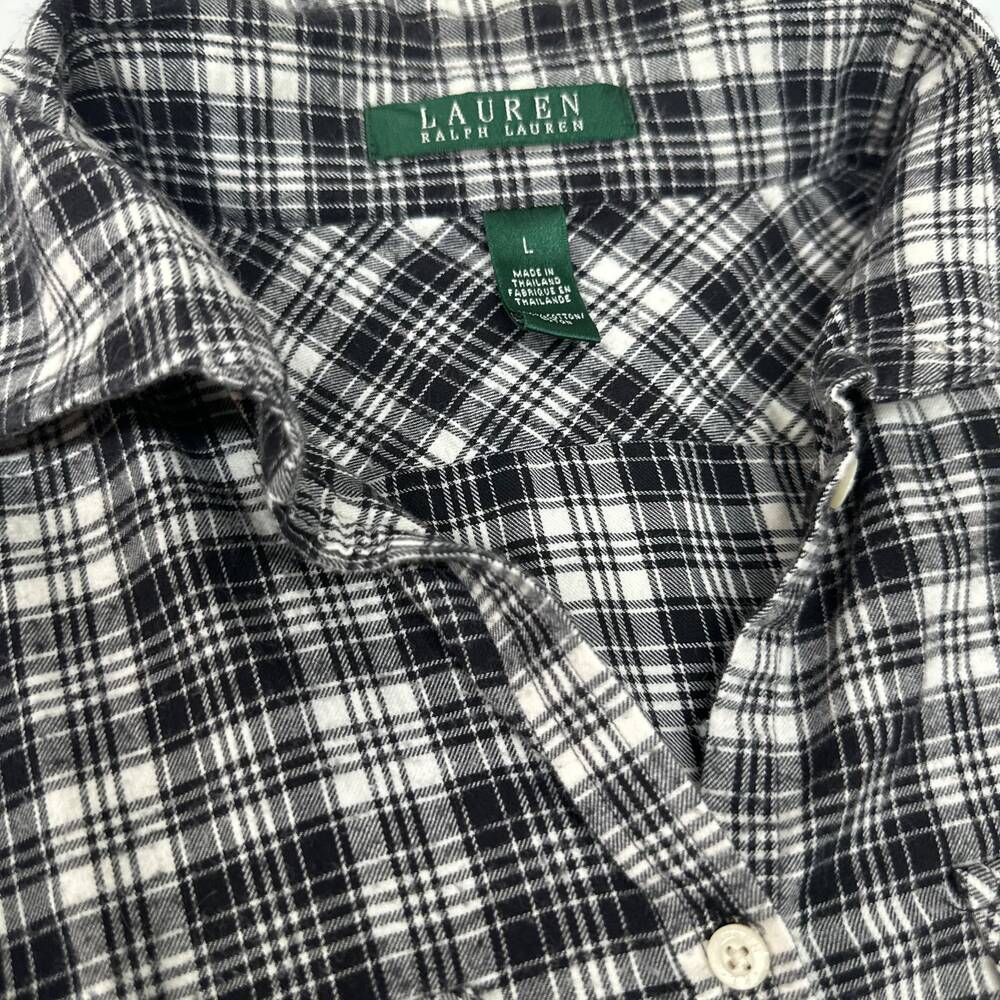 Lauren Ralph Lauren Women Plaid Flannel Shirt Button Up